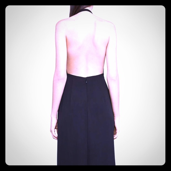 🔥HP🔥 BCBGMAXAZRIA Formal Black Long Halter Dress - Picture 8 of 10